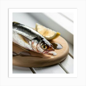 Sardine with lemon Art Print