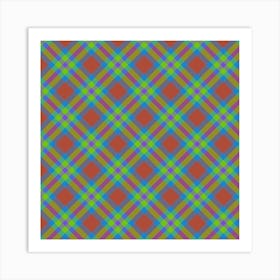 Plaid Fabric 20 Art Print