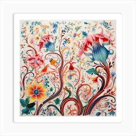 Abstract flowers Art Print