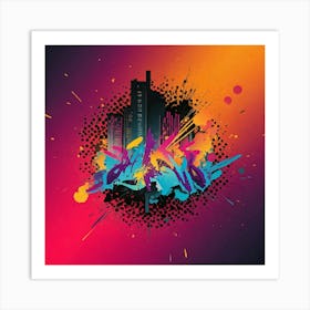 Abstract Cityscape Art Print