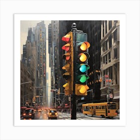 Traffic Light Art Print