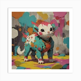 Splatter Cat Art Print