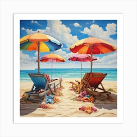 Colors Of The Beach Art Print 1 Art Print