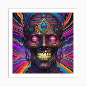 Psychedelic Skull Art Print