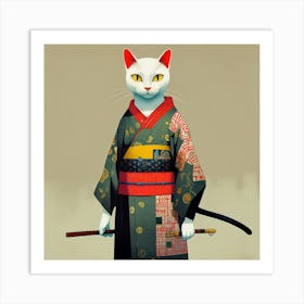 Japanese Cat 2 Art Print