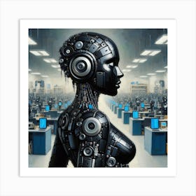 Robot Woman 16 Art Print