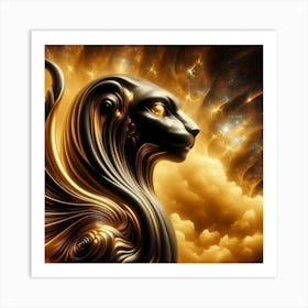 Golden Lion 5 Art Print