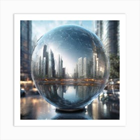 Futuristic Cityscape 87 Art Print