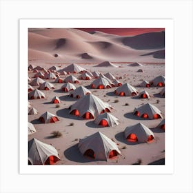 Tents In The Desert Art Print