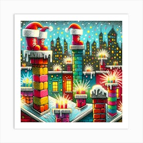 Super Kids Creativity:Christmas In The City 2 Art Print