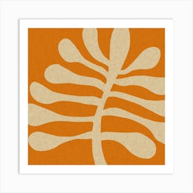 Matisse Leaf Orange Art Print