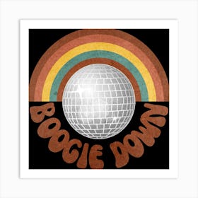 Disco Boogie Down Retro Vintage Disco Ball Club Dance Nature Party Discotheque Glitter Celebration Nightclub Art Print