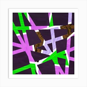 Road To Know Where - Purple Art Print