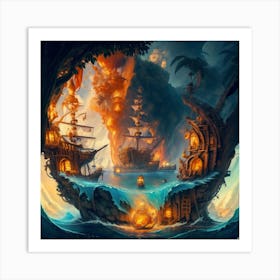 Pirate Island Art Print