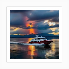 Sunset On The Water 5 Art Print