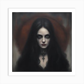 Dark gothic Woman Art Print