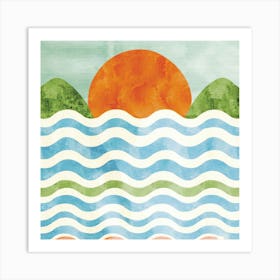 Sunrise At The Beach Art Print