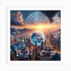 Islamic City In The Sky Art Print