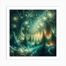 Fractal Forest Art Print