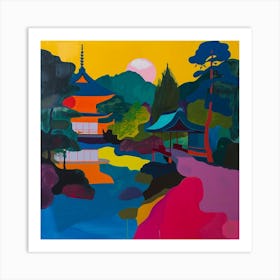 Colourful Gardens Ryoan Ji Garden Japan 6 Art Print