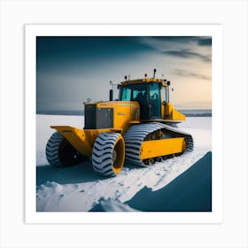 Buldozer Snow (27) Art Print