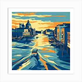 A Venice With Grand Canal Vector Design Illustra 1720474889 2 Art Print