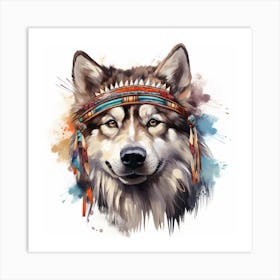 Indian Wolf Art Print