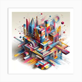 Abstract Cityscape 1 Art Print