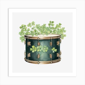 Shamrock Drum Art Print