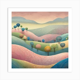 Landscape Painting 21 Art Print