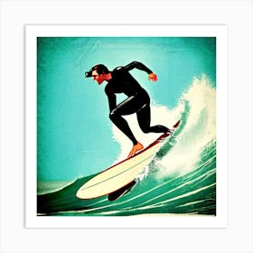 Surfer On A Wave1 Art Print