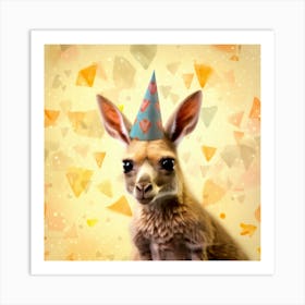 Birthday Kangaroo Art Print