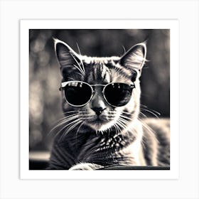 Cat In Sunglasses 9 Art Print