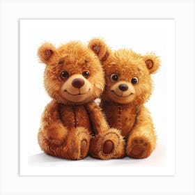 Cute Teddy Bears Art Print