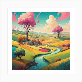 Pixel Art Art Print