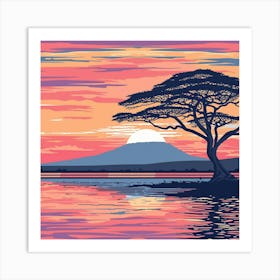 Sunset In Kenya 9 Art Print