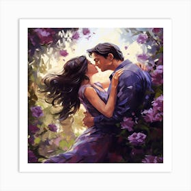 Kissing Couple 1 Art Print