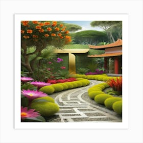 Asian Garden Art Print