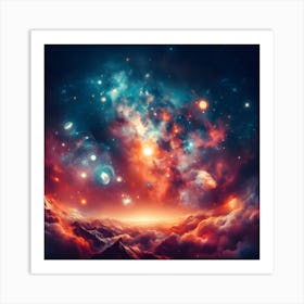 Galaxy And Stars In The Sky Art Print