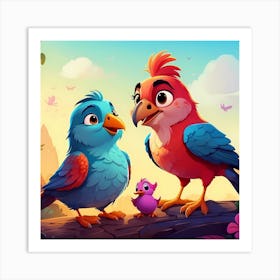 Parrots Art Print