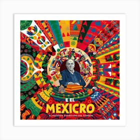 A Vibrant And Colorful Illustration Of A Mexican E 2vfsnr Art Print