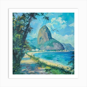 A Sugarloaf Mountain In Rio De Janeiro Oil Paint 1719996612 1 Art Print