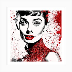 Audrey Hepburn Portrait Painting (2) Art Print