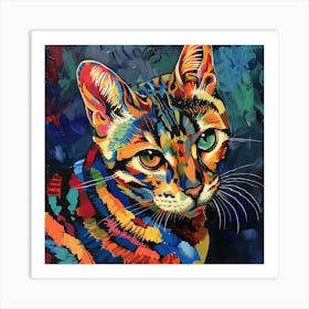 Kisha2849 Bengal Cat Colorful Picasso Style Full Page No Negati Ce13937c 6030 4de8 A3e0 Bb041e22b98b Art Print