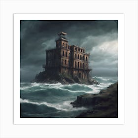 Abandoned Prison On A Cliff Art Print