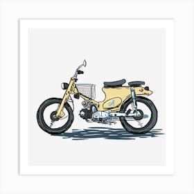 Illustrations Ride Motorcycle Vehicle Art Print