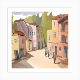 Village In Spain Art Print