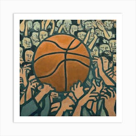Basketball Crowd Art Print