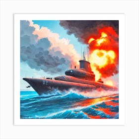 Russian Submarine 3 Art Print