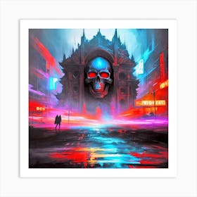 City At Night 14 Art Print